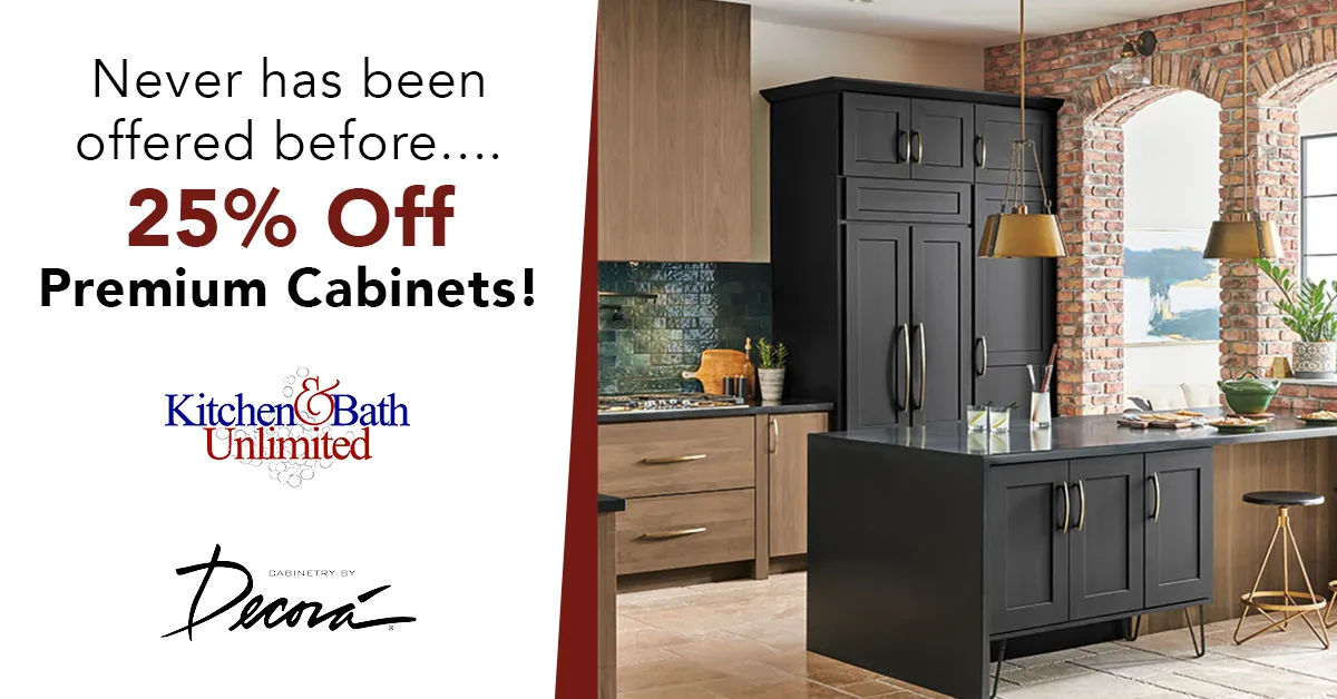 Kitchen & Bath Unlimited's 25% Off Decora Cabinetry